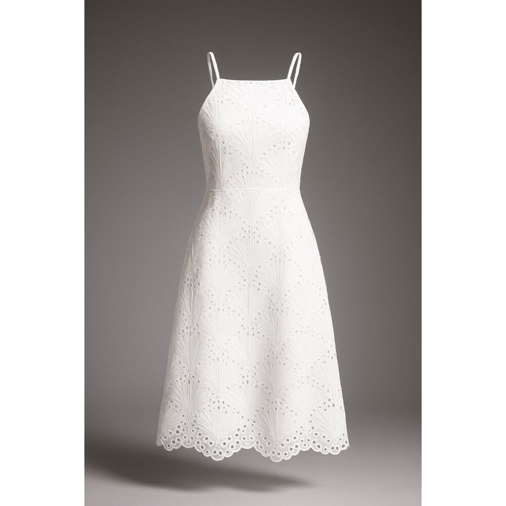 Andie Swim The Roatan Midi Dress White Cotton Eyelet Lace Lined - Pick Your Size - Picture 1 of 16